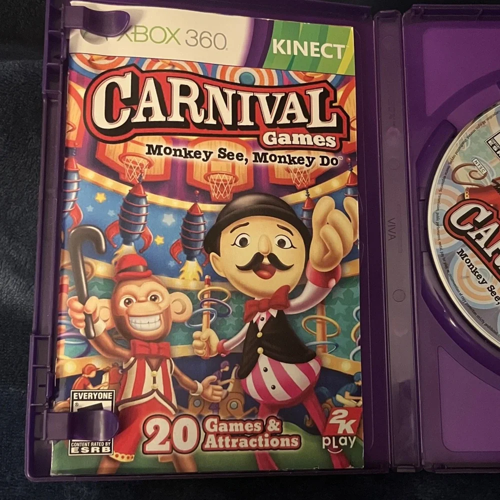 Carnival Games‎ Monkey See, Monkey Do for Xbox 360 Kinect - Colorful Fun Rated E